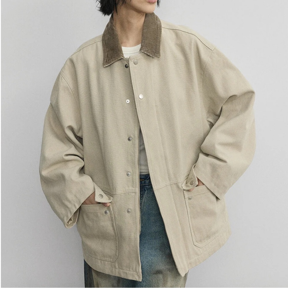 Pixie Market Beige Oversized Barbour Jacket